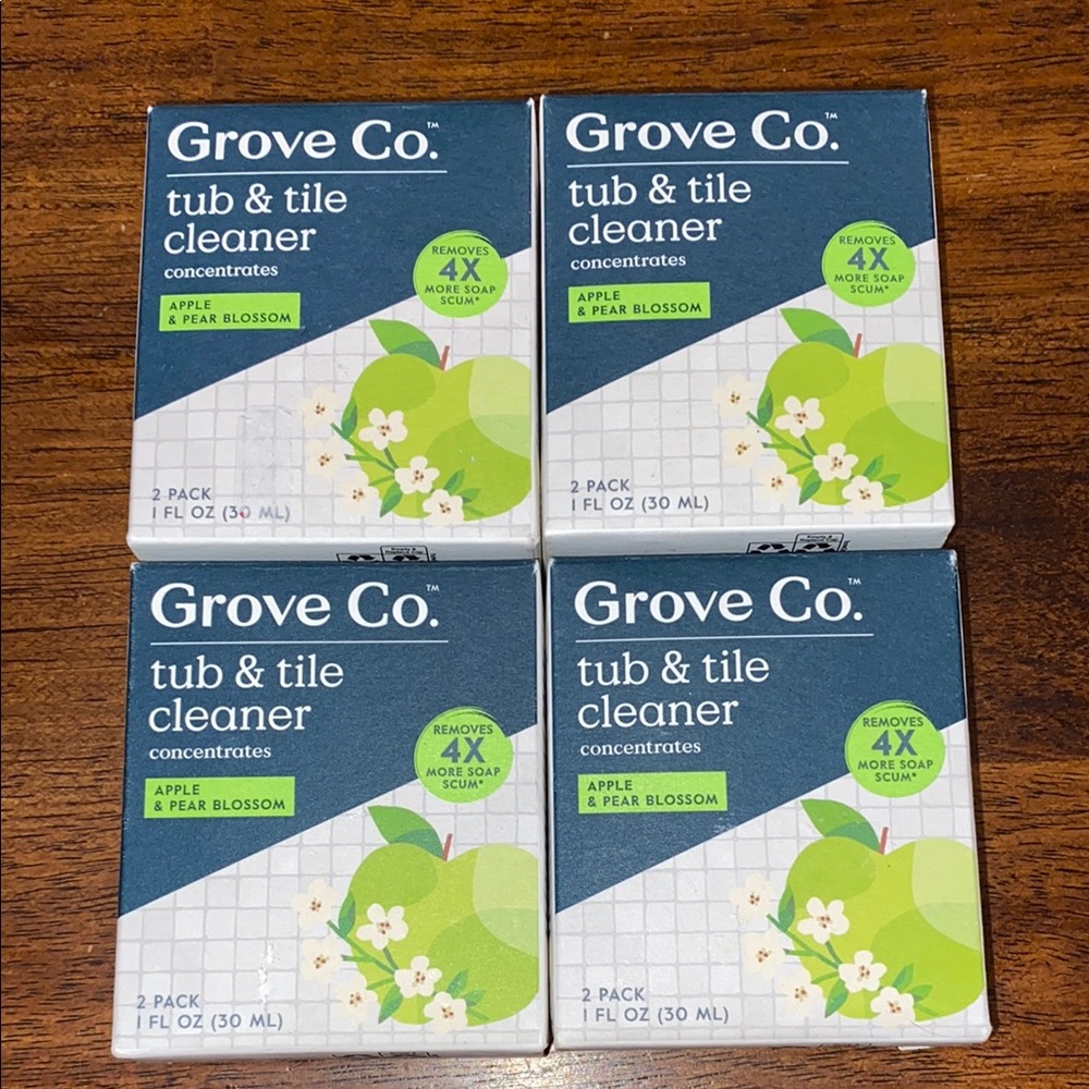Grove Co. tub & tile cleaner concentrates four 2 packs  Apple & Pear Blossom